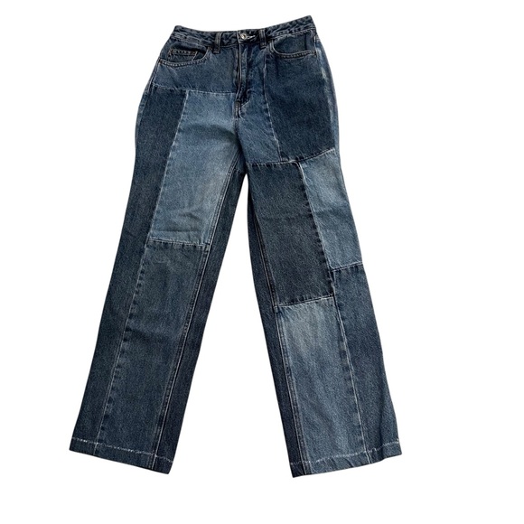 Pacsun Patchwork Women’s Jeans Size 26 90’s Boyfriend Color Blue - Picture 1 of 8